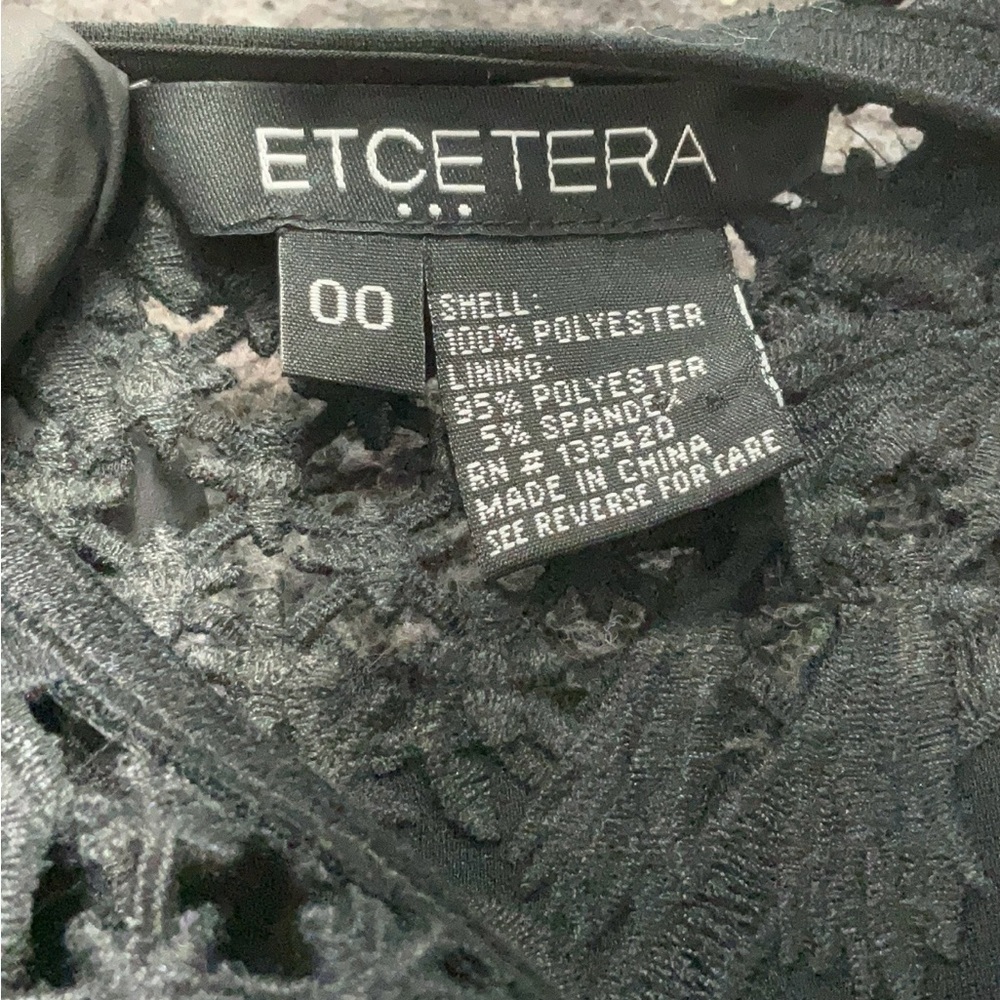 Etcetera Black Lace Detail Midi classy little black dress size 00 - Picture 4 of 5